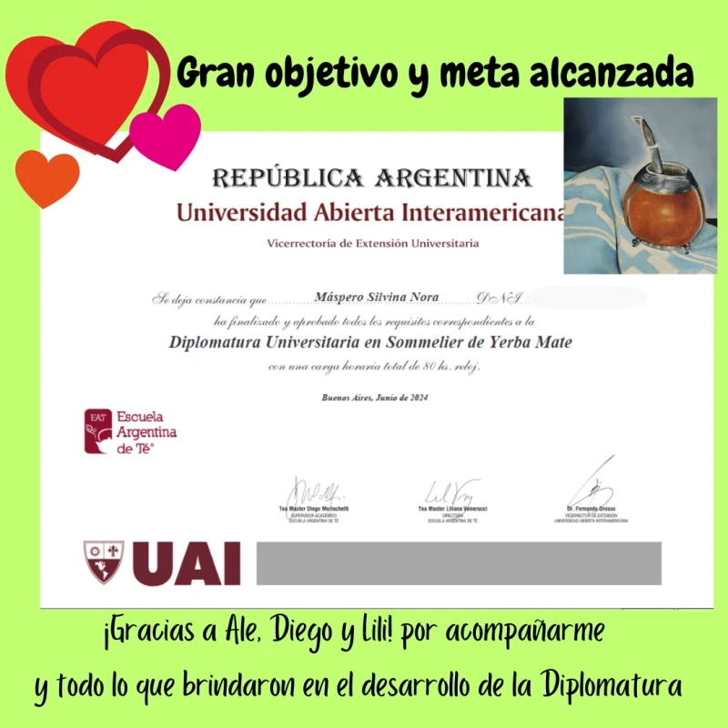 Diplomatura universitaria en Sommelier de Yerba Mate